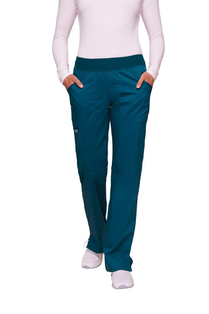 - Cargobroek met standaard taille en zonder sluiting voor dames - Caribbean Blue