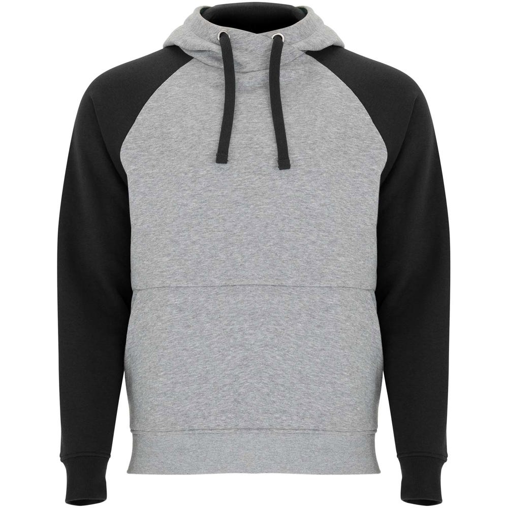 Badet 280 g/m² unisex tweekleurige hoodie - Gemêleerd grijs, Zwart