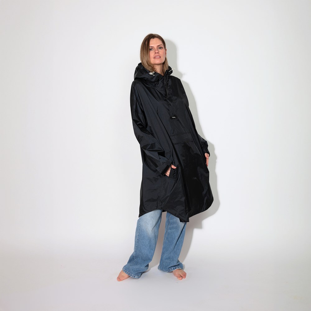 Regenjas - 100% Gerecycled Polyester - Zwart
