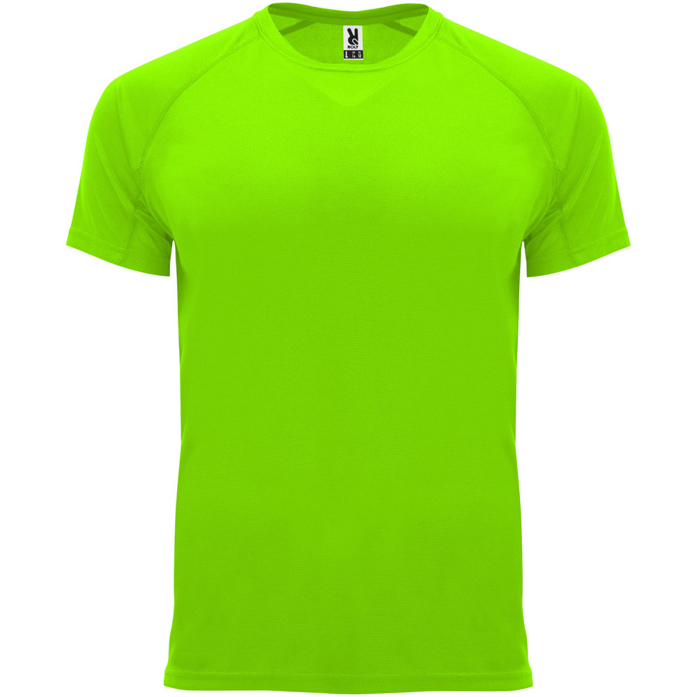 Bahrain 135 g/m² sportshirt met korte mouwen voor kinderen - Fluor groen