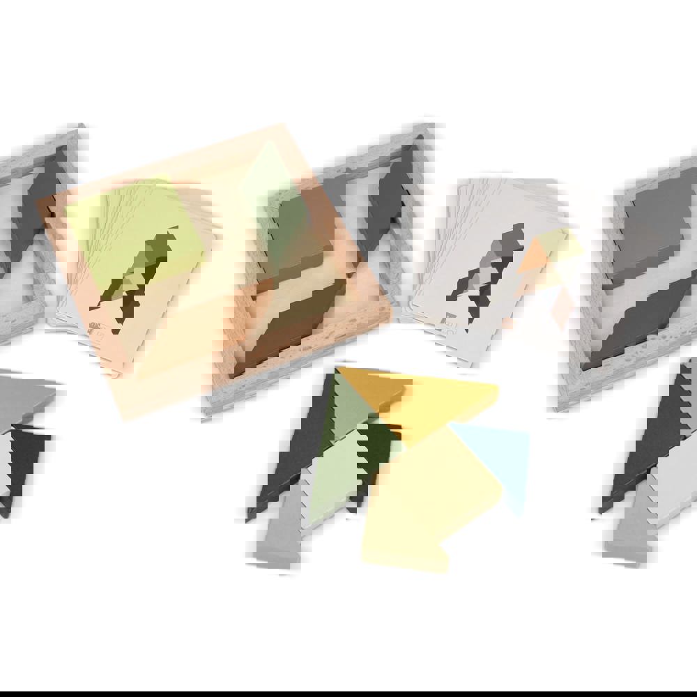 InSideOut Houten Tangram think IQ puzzle