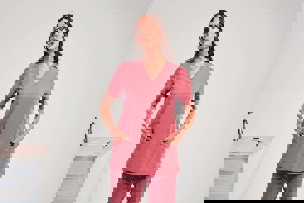 NN310X - Stretch tuniek met korte mouwen voor dames