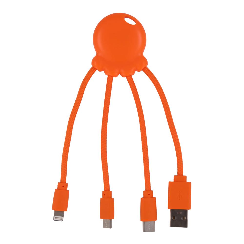 2087 | Xoopar Eco Octopus Oplaadkabel - Oranje