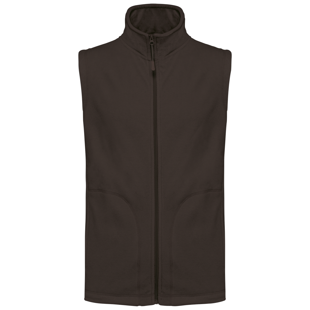 - Bodywarmer van microfleece heren - Chocolate