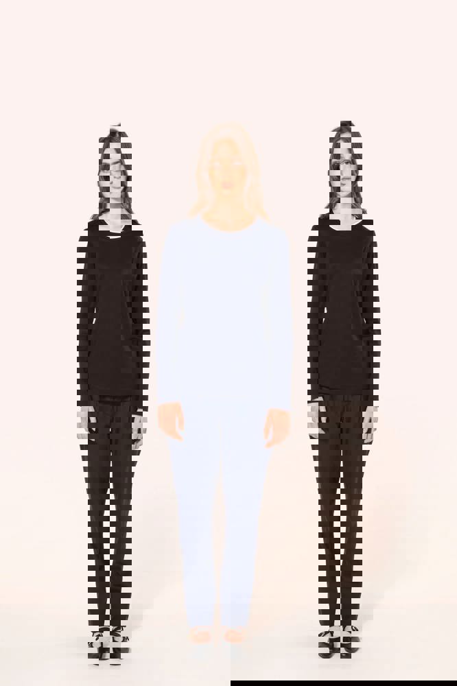 PK303 - Supima® dames-T-shirt ronde hals lange mouwen