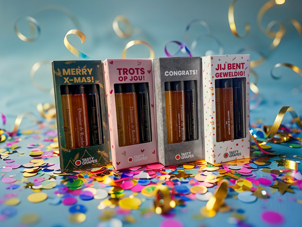 Tasty Grapes | Moments Proeverij | Domaine de Rombeau mix | 3x 100 ML | rPET | Congrats!