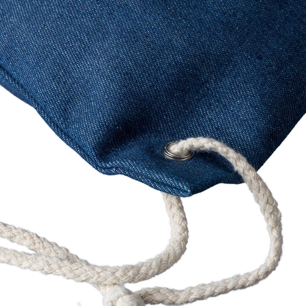 Gerecycled denim trekkoordrugtas Dex