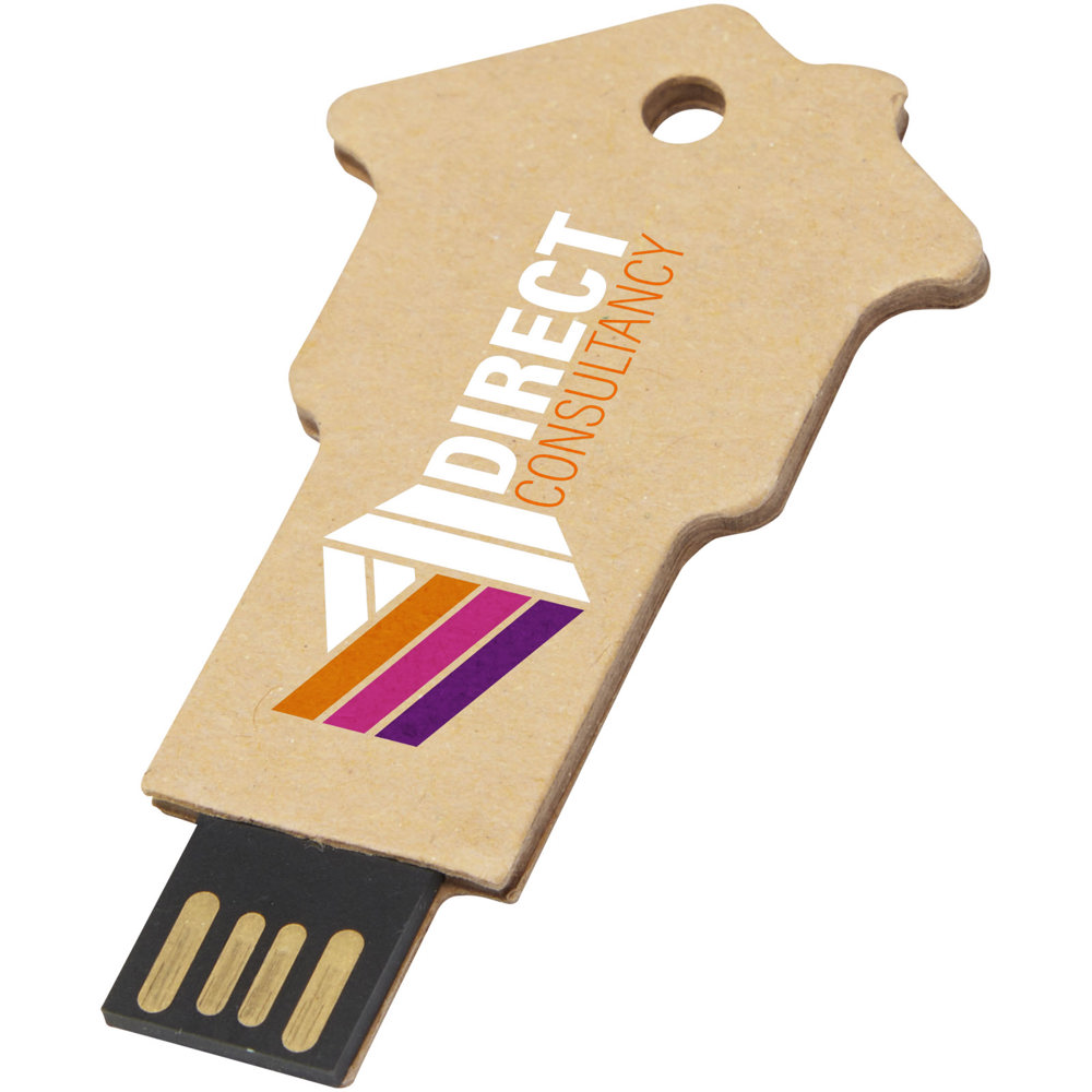 Huisvormige USB 2.0 van gerecycled papier