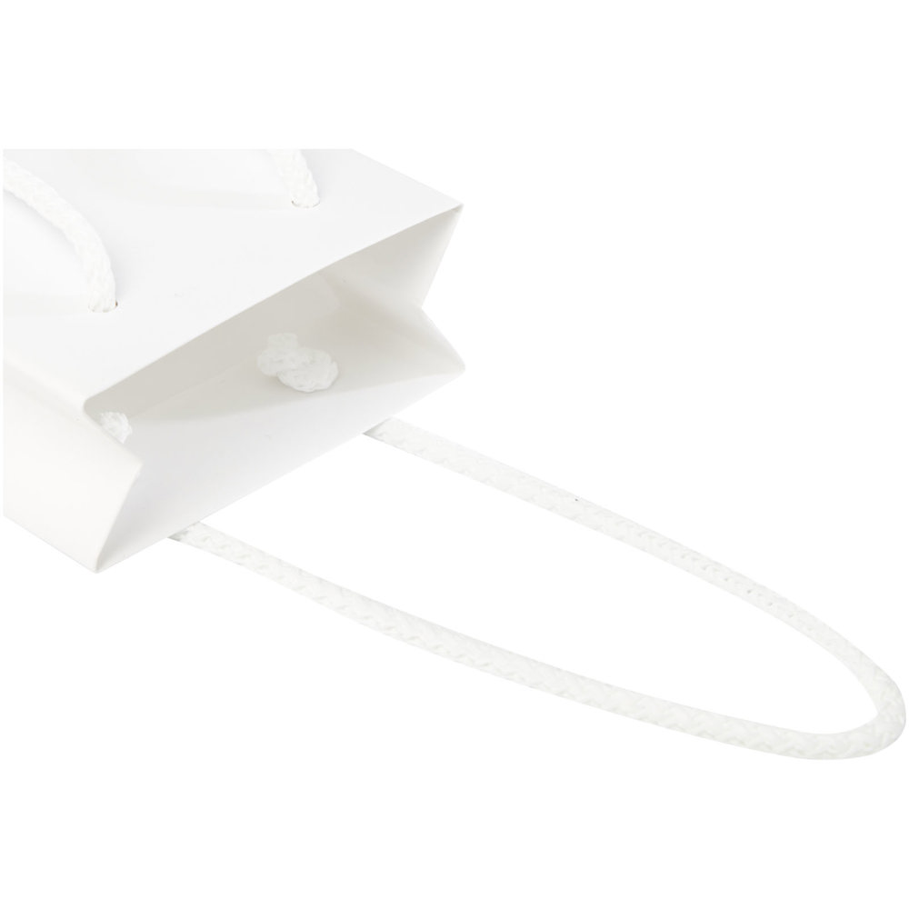 Handgemaakte 170 g/m2 integra papieren tas van met PP woven handgrepen - 9,5 x 4 x 17 cm