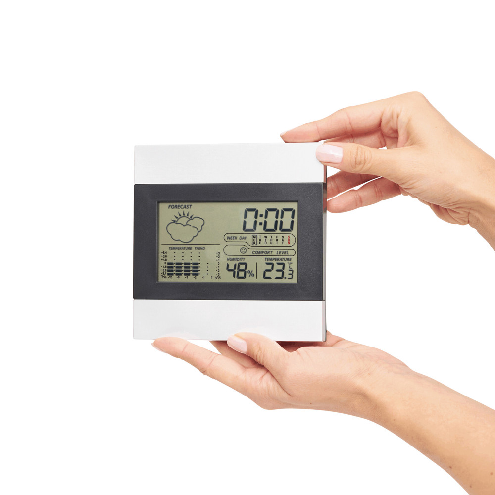 SHINY DAY - Weerstation met alarm en aluminium cover