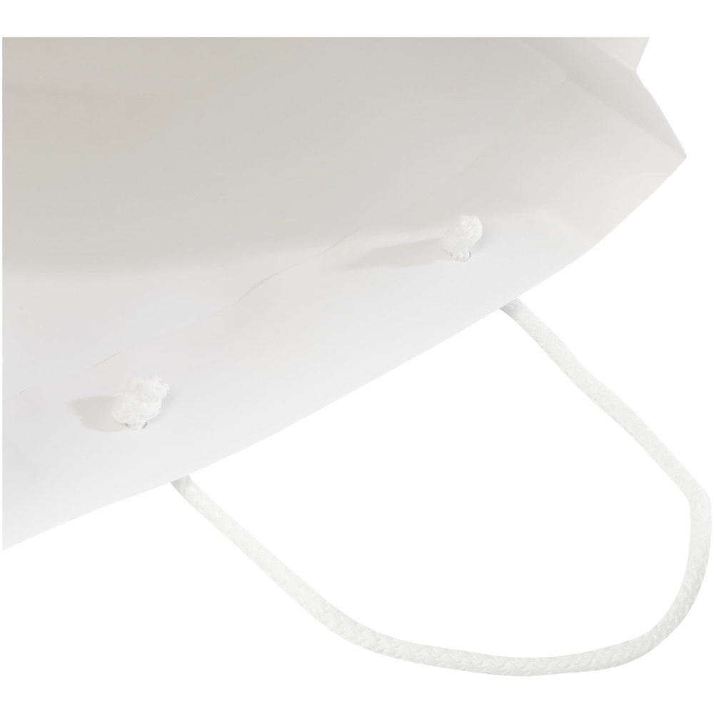 Handgemaakte 170 g/m2 integra papieren tas met PP woven handgrepen - 24 x 9 x 36 cm