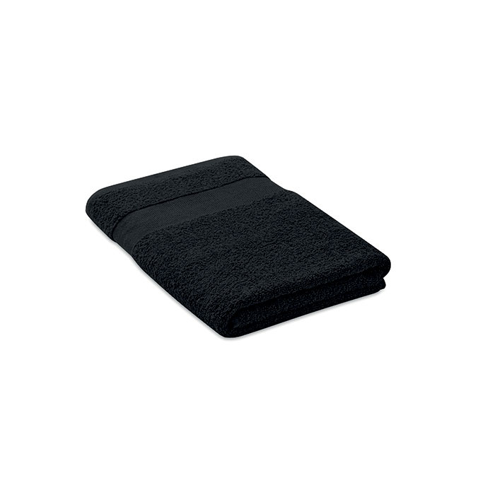 PERRY - Handdoek organisch 140x70 - Zwart