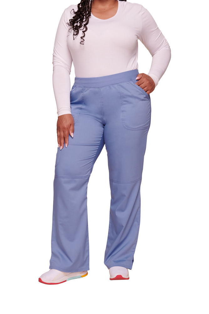 - Cargobroek met standaard taille en zonder sluiting voor dames - Ciel Blue