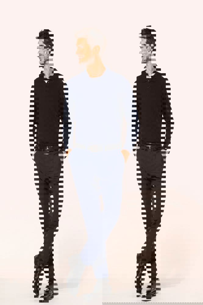 PK202 - Supima® herenpolo lange mouwen