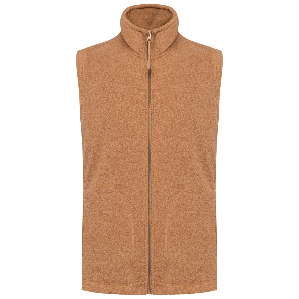 - Bodywarmer van microfleece heren - Camel Heather