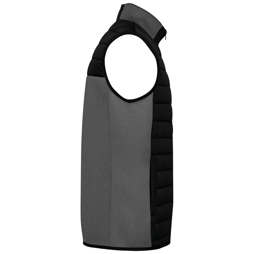 K6170 - Herenbodywarmer in twee stoffen