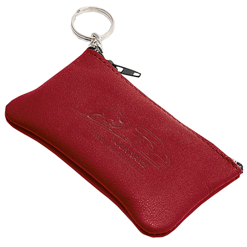 Sleuteltasje P02001, Leder, Rood