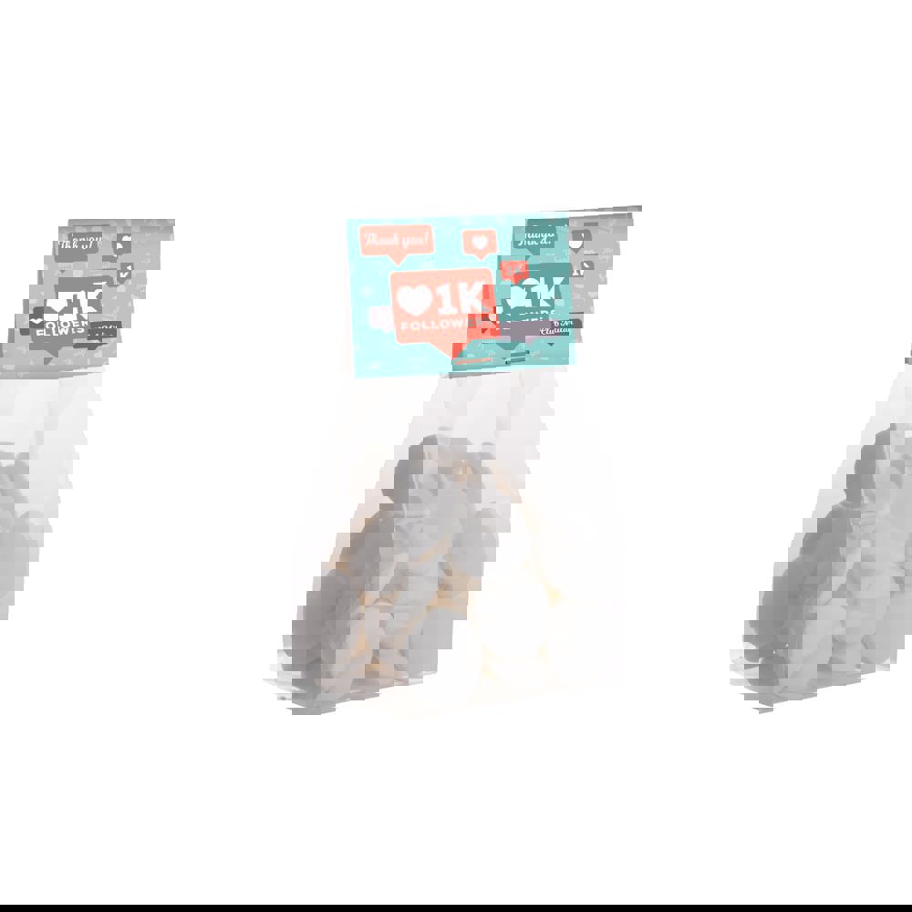 Blokzakje met kopkaartje en 100 gram snoep