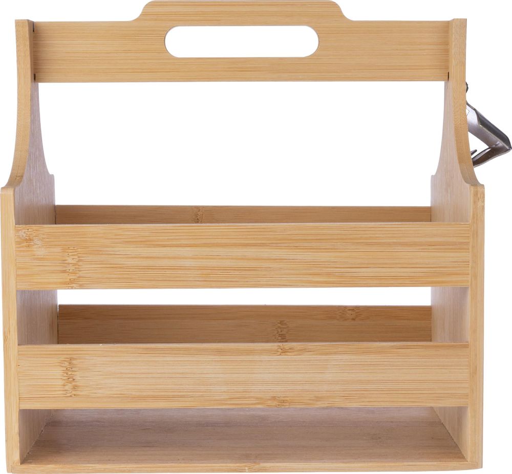 Bamboe flessenhouder Hans - Bruin