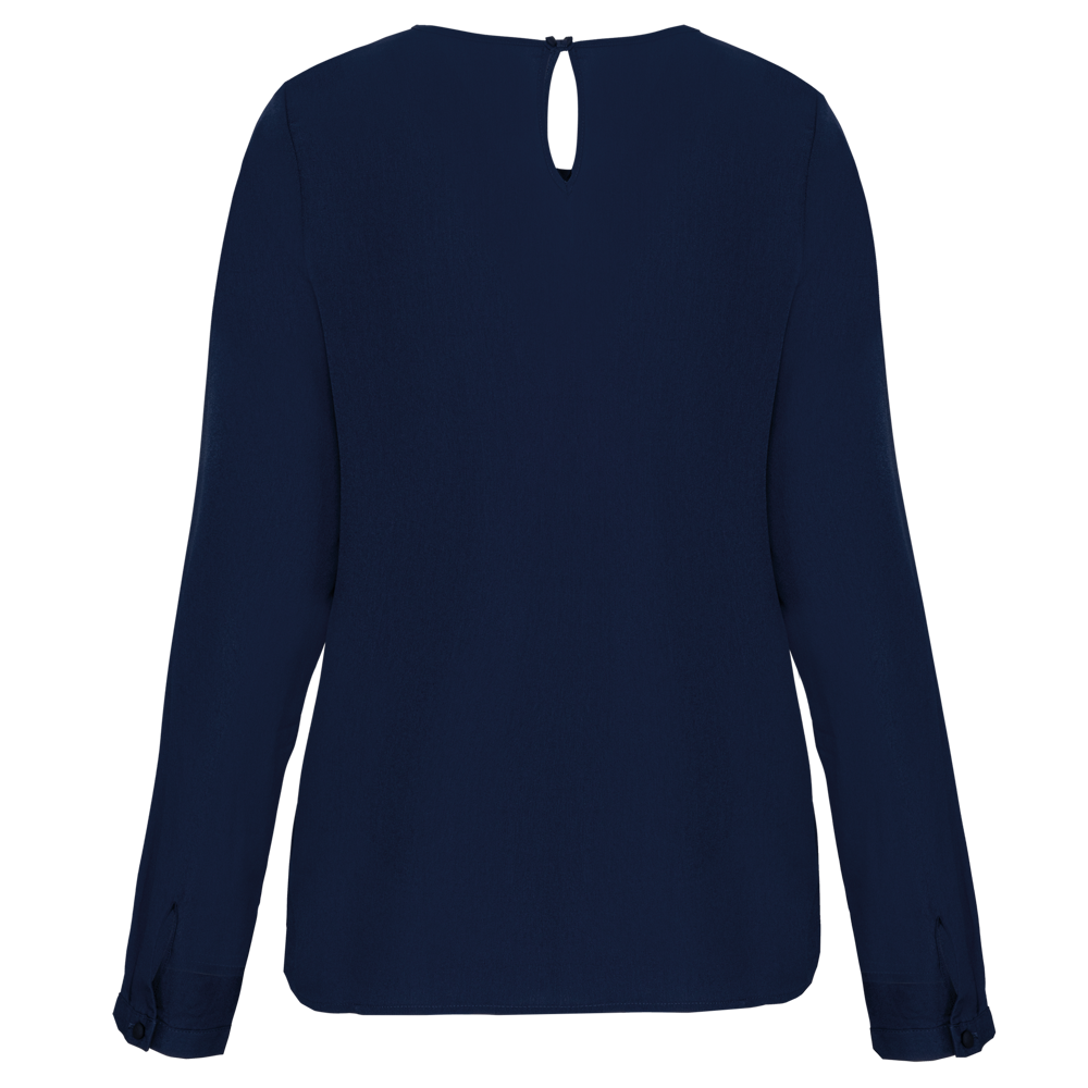 K5003 - Damesblouse in crêpe met lange mouwen