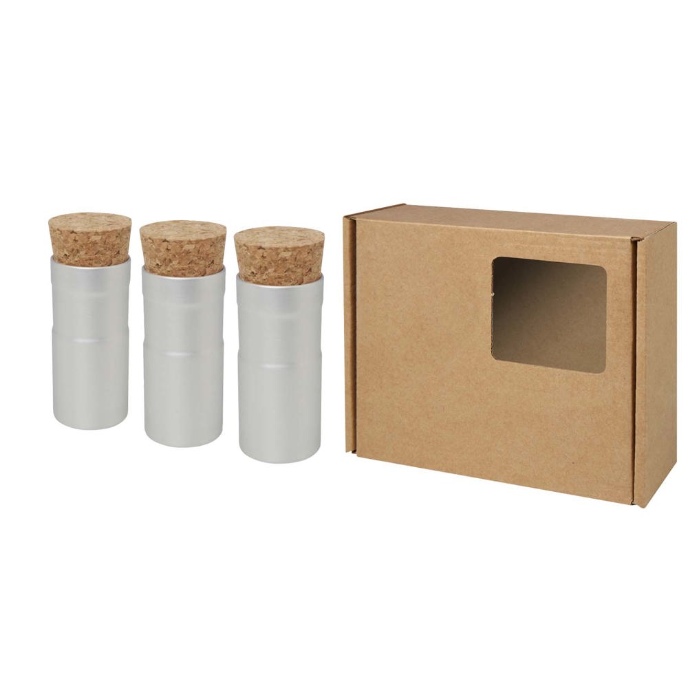 Hey Pots tuin voor op het bureau met bloemenmix, set van drie