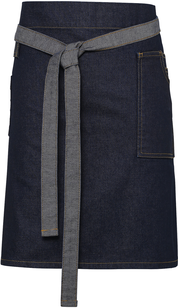 PR135 - Division - Waxed look denim waist apron