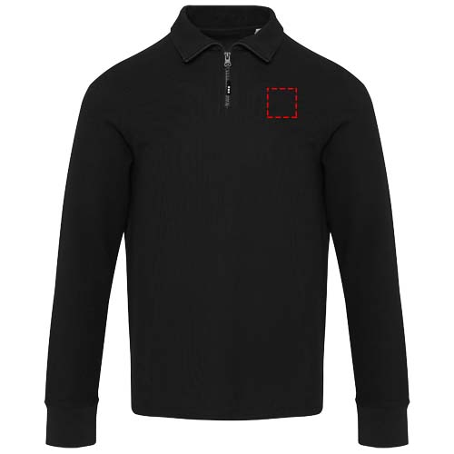 Apollo uniseks half-zip poloshirt met lange mouwen