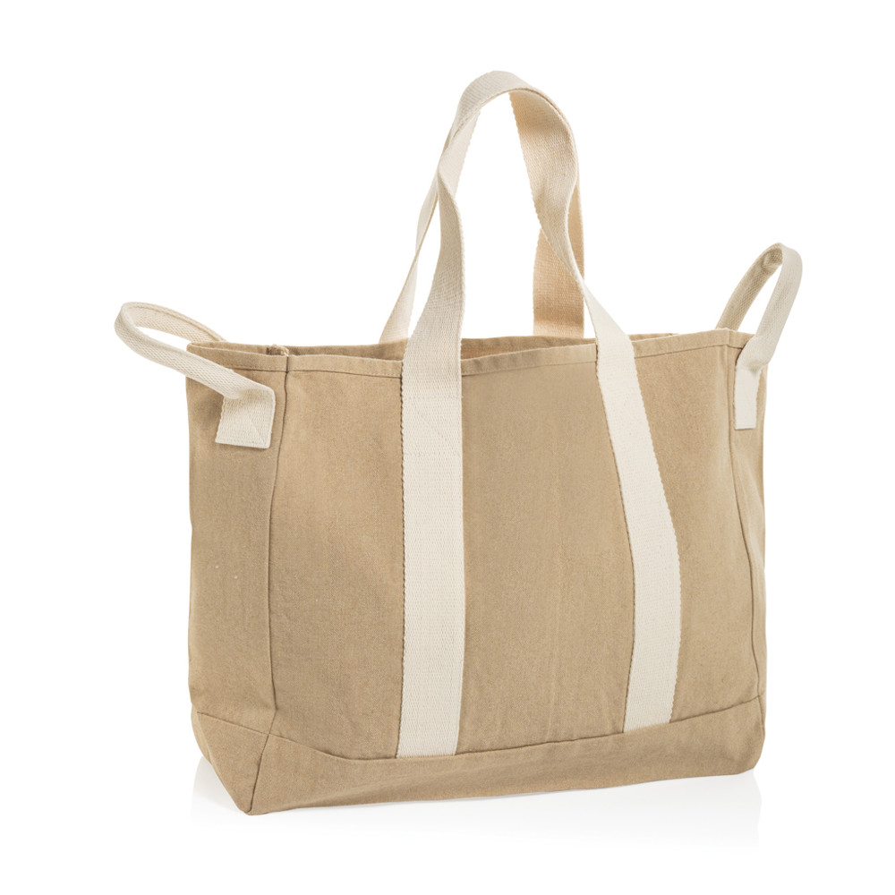 BEAU AWARE™ strandtas van 400gsm gerecycled canvas - beige (± PMS beige)