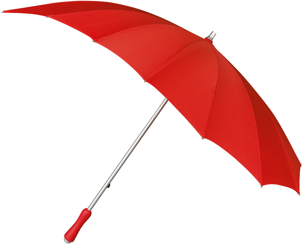 FALCONE - Hartvormige paraplu registered design - Handopening - Windproof -  110 cm - Rood