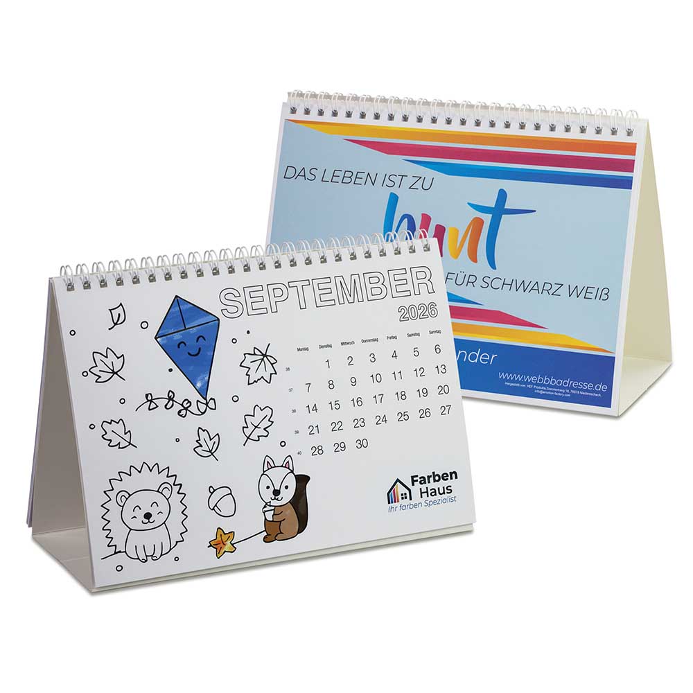Bureaukalender kleuren
