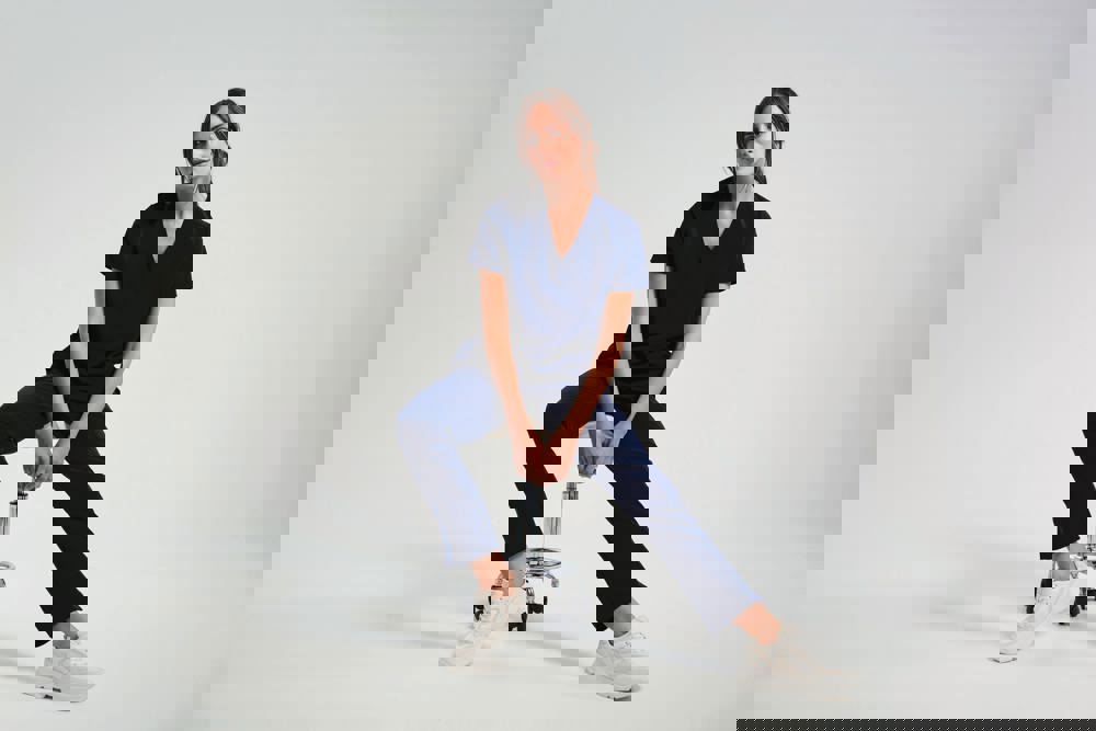 NN310X - Stretch tuniek met korte mouwen voor dames