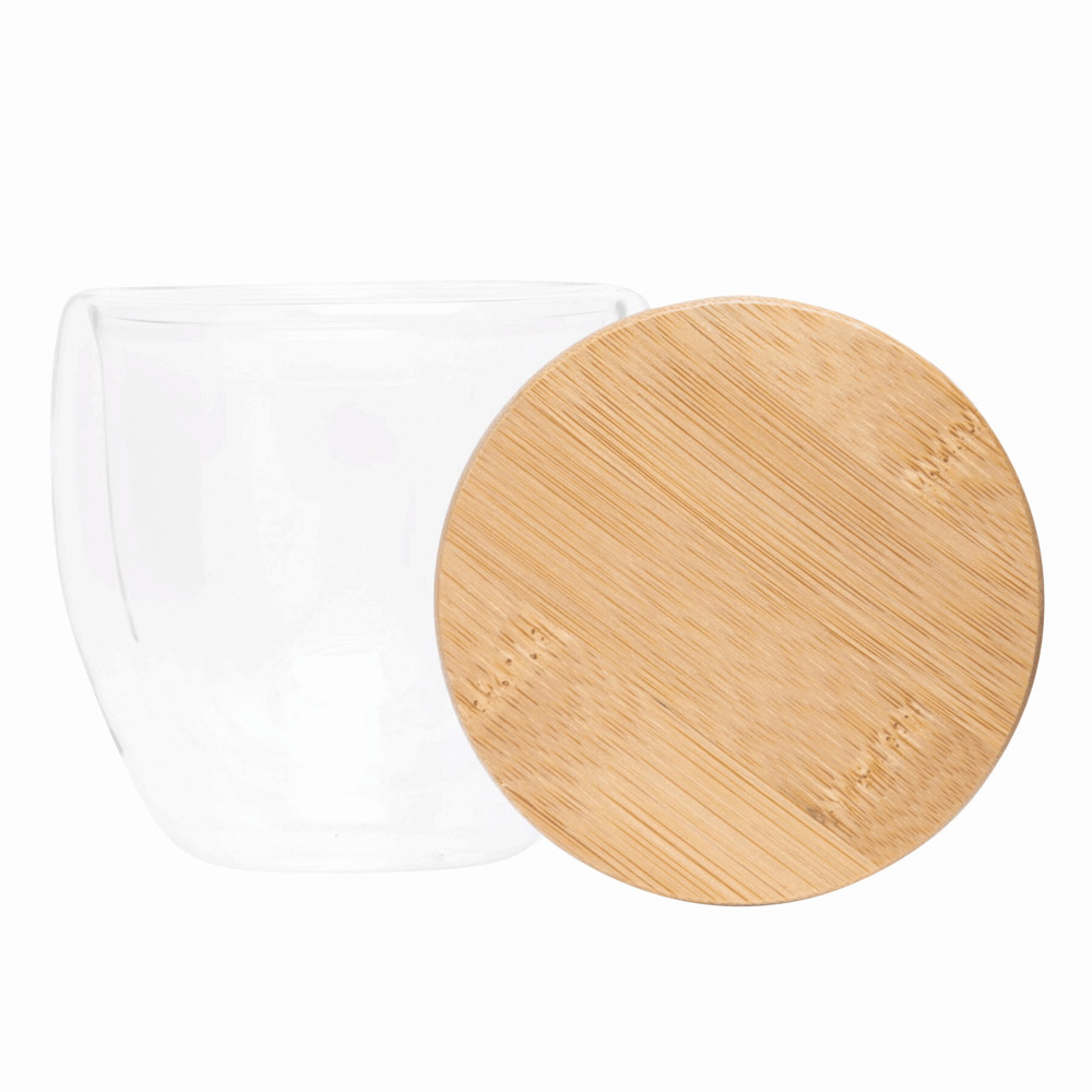 BAMBOO ART S - Dubbelwandig glas, inhoud ca. 250 ml.