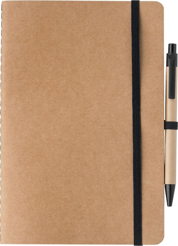 Gerecycled kartonnen notitieboekje (A5) Theodore — extra beeld