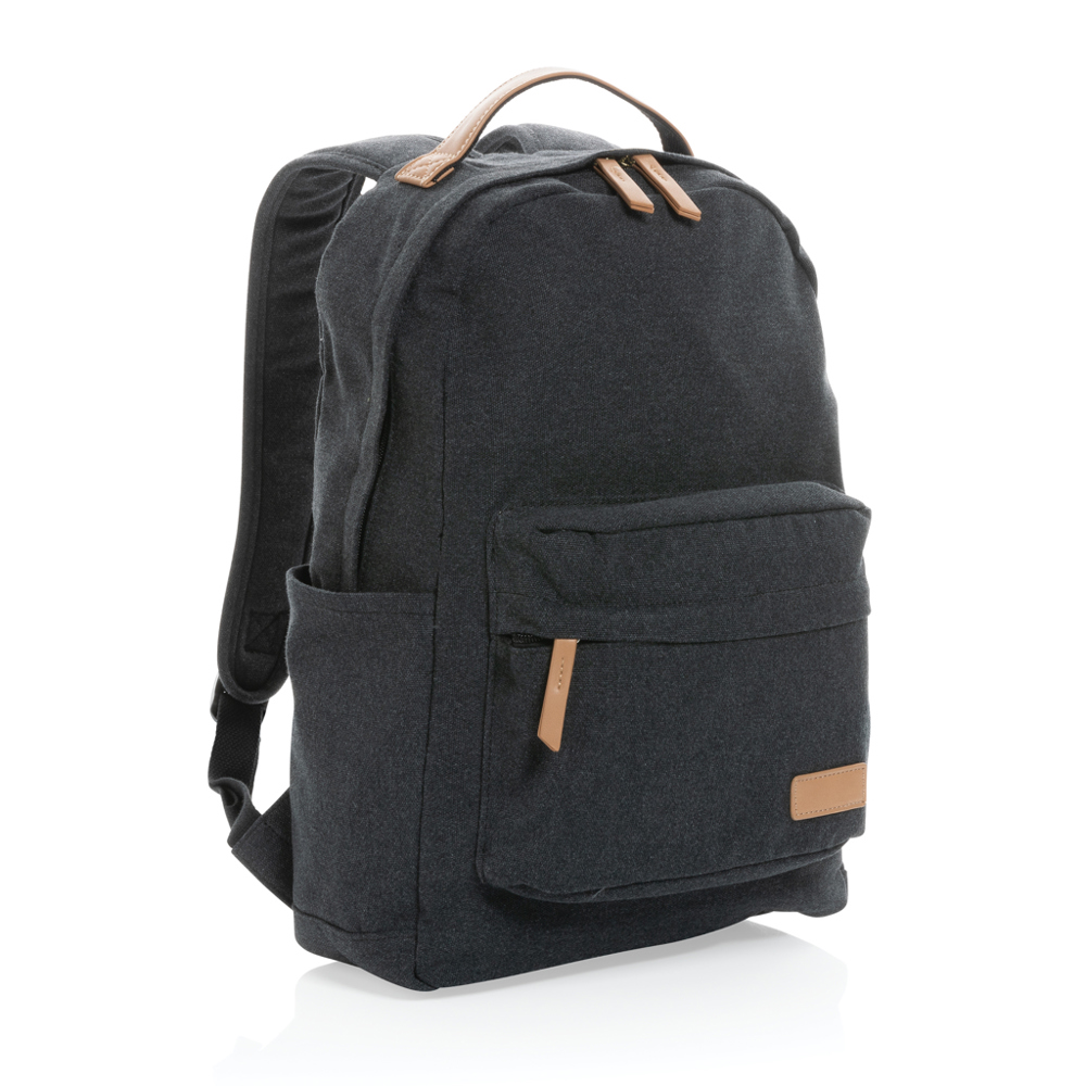 Impact AWARE™ 16 oz. recycled canvas laptop rugzak