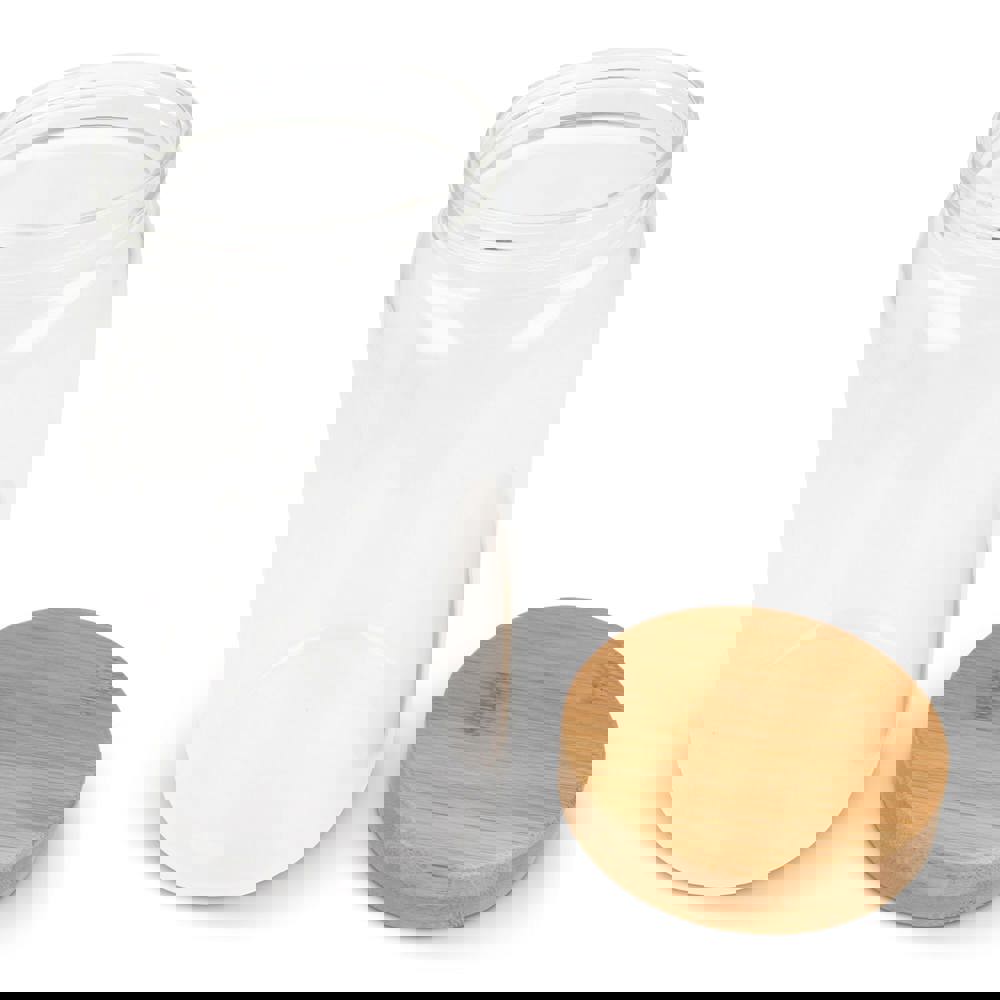 Canister glas &amp; bamboe 1200ml