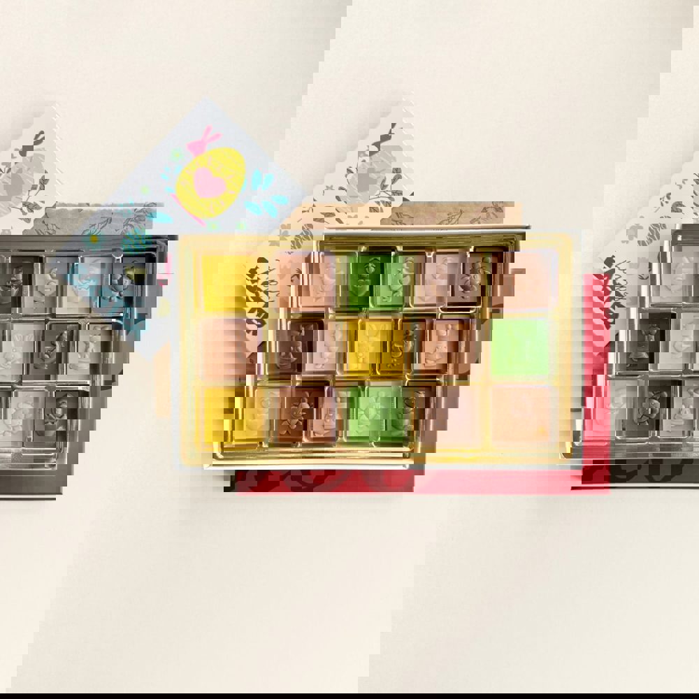 Chocolade paasdecoraties | melk/wit | 100g