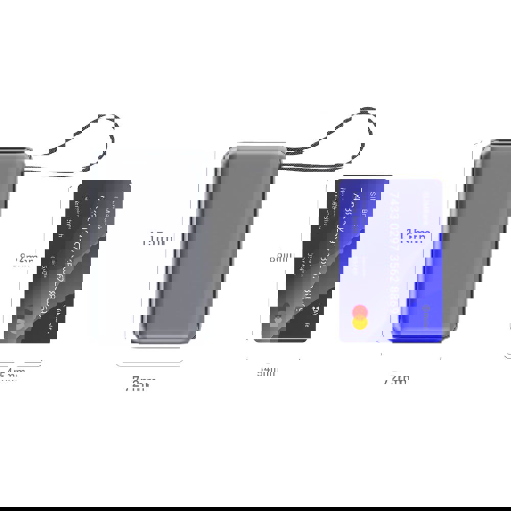 Nova Laptop 65W Powerbank met ingebouwde USB-C kabel 30000 mAh