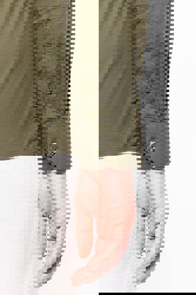 K591 - Damesoverhemd safari lange mouwen