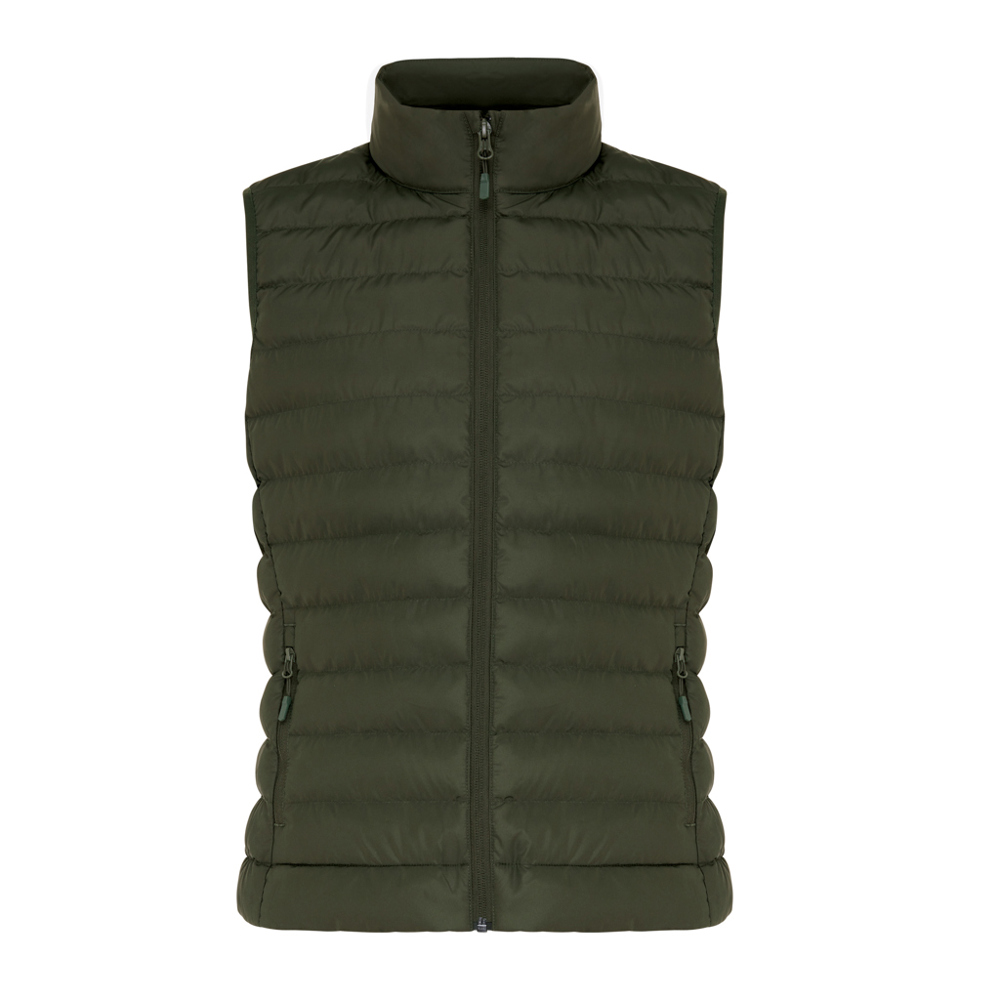 IQONIQ Meru dames gerecycled polyester bodywarmer - khaki (± PMS 18-0523 TCX)