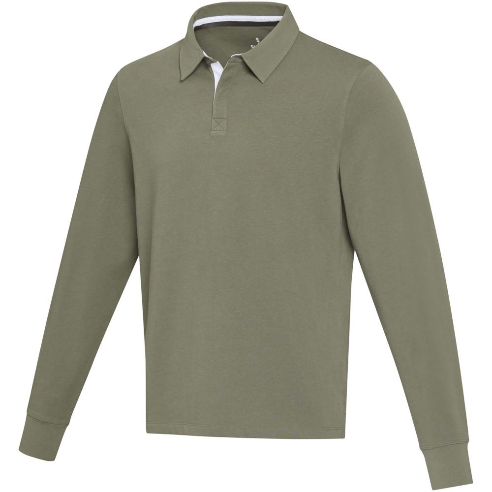 Clyde unisex organic rugbypolo sweatshirt - Groen