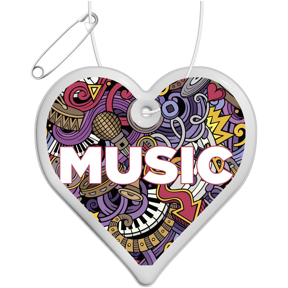 RFX™ H-09 reflecterende pvc hanger met hart