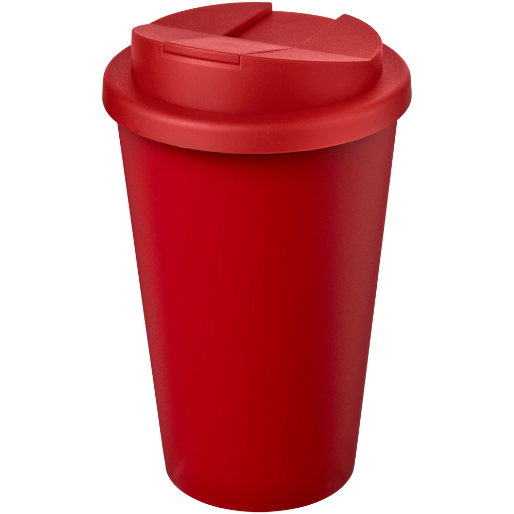 Americano® Eco 350 ml gerecyclede beker met spill-proof deksel - Rood
