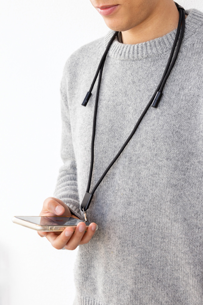 LoopAmp RCS rPET verstelbaar telefoonkoord met 60W kabel