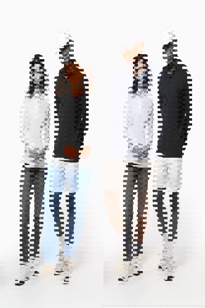 K2028A - Bio180 piqué damespolo lange mouwen