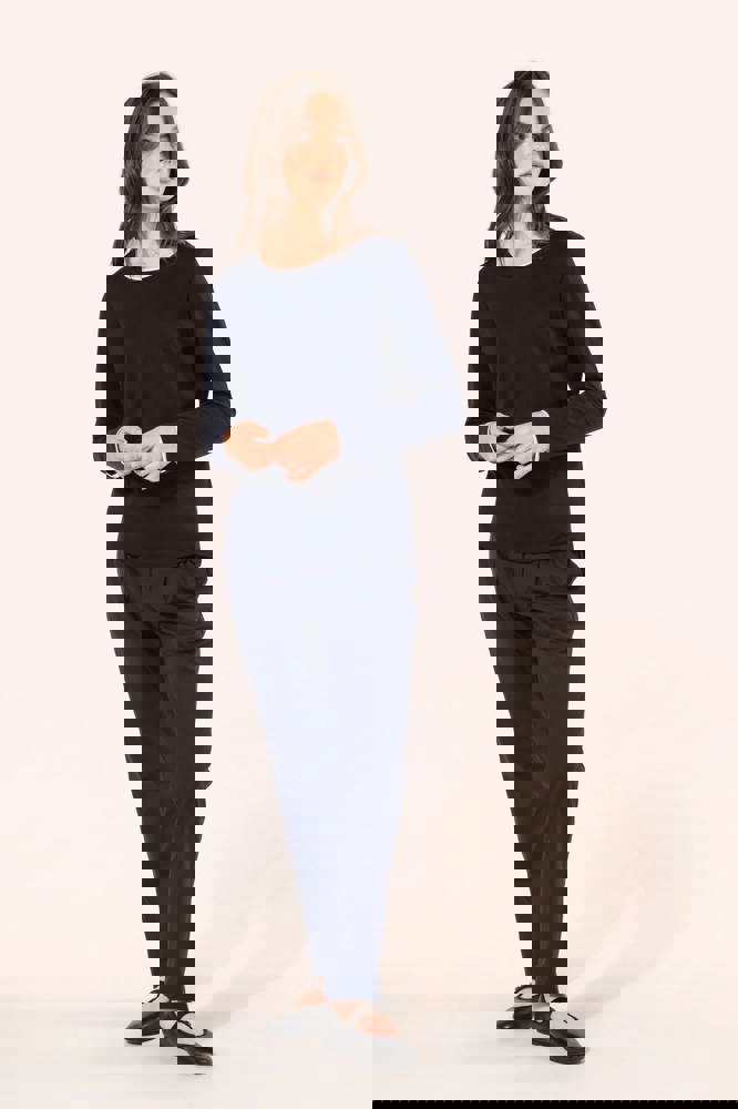 PK303 - Supima® dames-T-shirt ronde hals lange mouwen