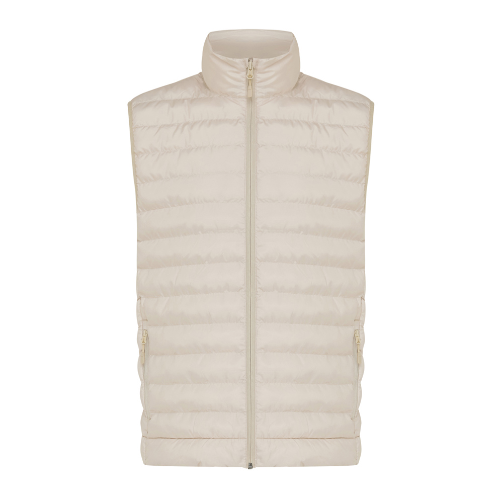 IQONIQ Meru heren gerecycled polyester bodywarmer - beige (± PMS 13-0907 TCX)