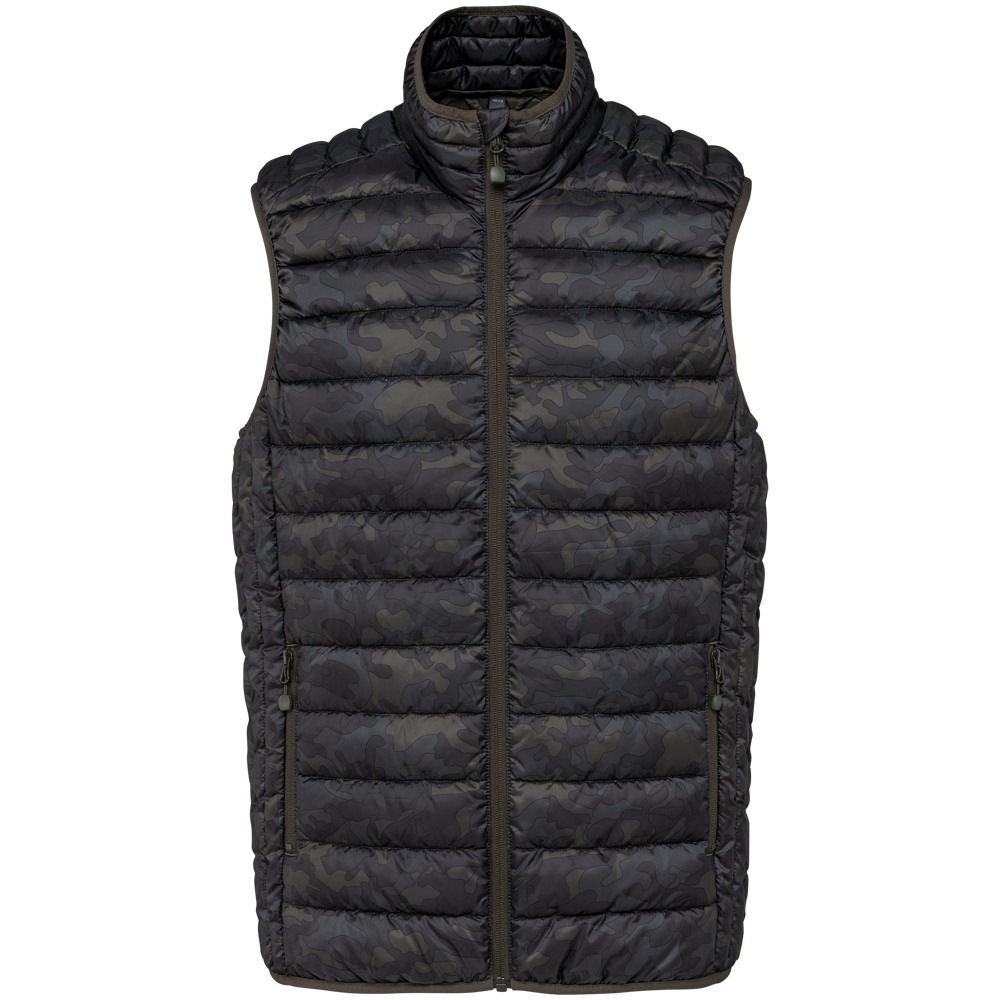 K6113 - Men’s lightweight sleeveless down jacket - Jungle Camo