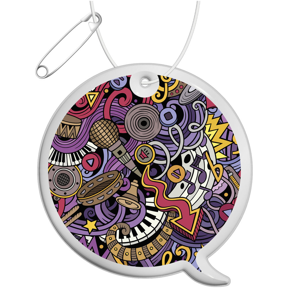 RFX™ H-09 reflecterende pvc hanger met bijschrift