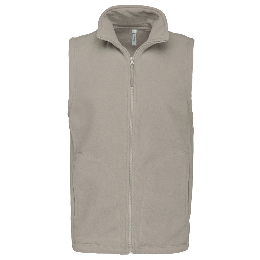 - Bodywarmer van microfleece heren - beige