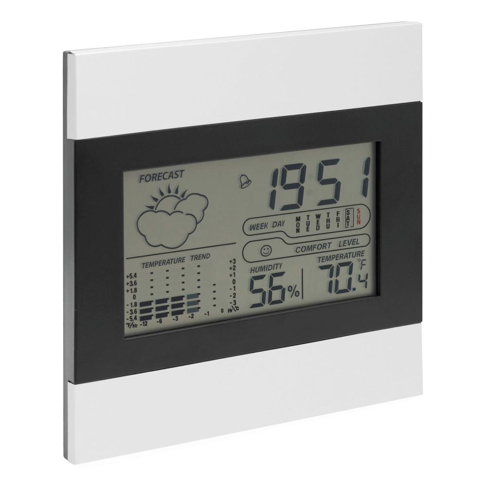 SHINY DAY - Weerstation met alarm en aluminium cover